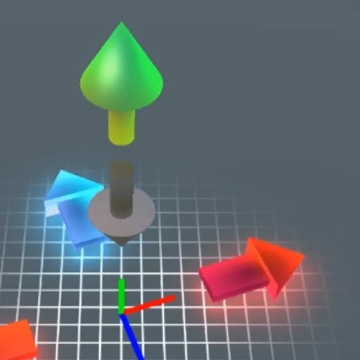 Spatial Gizmo: Procedural Glow & Grid
